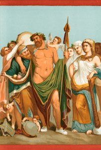 Hercules ja Omphale, Pompeian maalauksesta
