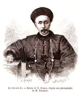 Li Hongzang, Zhilin varakuningas, Kiinan keisarillisessa hovissa. 1873 (kaiverrus) tekijältä Etienne Antoine Eugene Ronjat