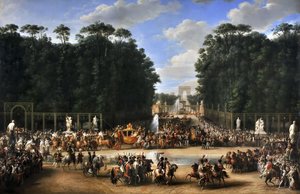Napoleon I:n ja Marie-Louisen hääkulkue Jardin des Tuileries