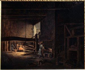 Takomot Chatillon sur Seinen (Chatillon-sur-Seine) Etienne Bouhotin (1780-1862) maalaus 1823 Montbard, Musee des Forges de Breffan