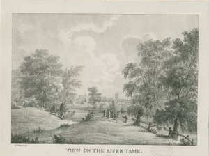Tamworth - Tame-joki: litografia, nd [1796-1865]