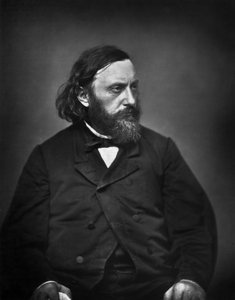 Pierre Dupont (1821-1870), ranskalainen runoilija, valokuva Carjat