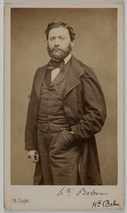 Hippolyte Baboun (tai Jean-sans-Peurin) muotokuva, (1824-1878), (kirjailija) tekijältä Etienne Carjat