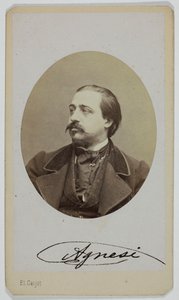 Luigi Agnesin, 1833-1875, oopperalaulajan muotokuva tekijältä Etienne Carjat