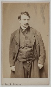 Muotokuva François Delsartesta, noin 1870-90 (valkopainokuva). tekijältä Etienne Carjat