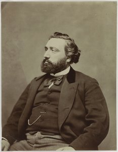 Ranskan pääministerin Léon Gambettan muotokuva 1838-1882. tekijältä Etienne Carjat