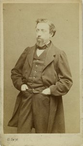 Muotokuva säveltäjä François-Auguste Gevaertista 1828-1908, n. 1870. tekijältä Etienne Carjat