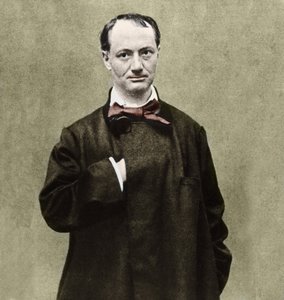 Runoilija Charles Baudelairen (1821-1867) muotokuva. tekijältä Etienne Carjat