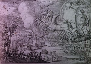 Auringon allegoria, teoksesta "Emblemes Moraux" (kaiverrus)