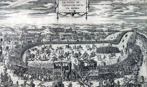 Dupérac Testaccio-juhla 1554 tekijältä Etienne Duperac