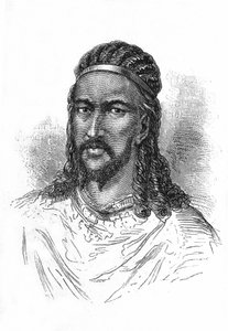 Abessinian keisari (ras) Theodoroksen muotokuva.