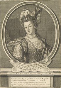Madeleine de Scudéryn muotokuva 1607-1701, n. 1710.