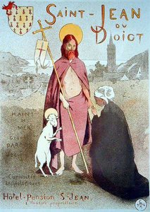Jäljennös julisteesta, jossa mainostetaan "St Jean du Doigt" tekijältä Etienne Moreau Nelaton