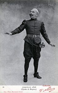 Constant Coquelin eli Coquelin aîné (1841 - 1909) Cyrano de Bergeracin asussa (m/v kuva)