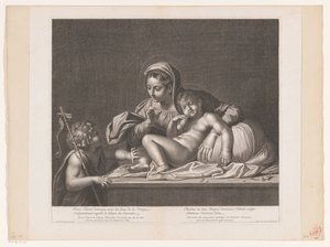 Maria tapasi nukkuvan Kristuksen ja John of Doper oli hiljaa Jeesus Kristus nukkuu (...) / Kristus nukkuu Marian helmassa (...) (otsikko esineessä) tekijältä Etienne Picart