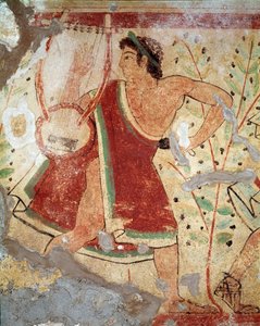 Lyyransoittaja (Fresko, 520 eKr.) tekijältä Etruscan