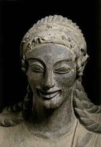ETRUSCAN ART: n. 510-490 eKr. Veiuksesta, pyhäkkö o..., noin 510-490 eaa. (terrakotta). tekijältä Etruscan