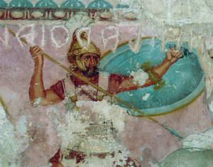 Etruskien sivilisaatio, Maalaus amatsonien sarkofagista Tarquiniasta tekijältä Etruscan