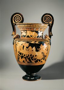 Italia, Lazio, Civita Castellana, Falerii, Volute krater (maljakko, jota käytetään viinin ja veden sekoittamiseen) tekijältä Etruscan