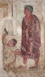 Vel Status ja hänen orjansa (seinämaalaus) tekijältä Etruscan Etruscan