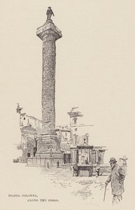 Piazza Colonna, Corson varrella (kaiverrus) (kaiverrus) tekijältä Ettore Tito