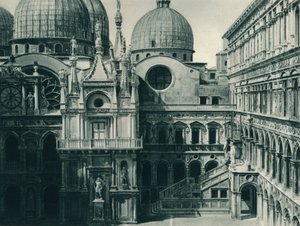 Doges-palatsin piha, Venetsia, Italia, 1927 tekijältä Eugen Poppel