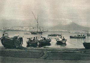 Kalastajat merelle, Napoli, Italia, 1927 tekijältä Eugen Poppel