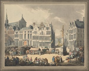 Place de Meir Antwerpenissä, 1797. tekijältä Eugen Poppel