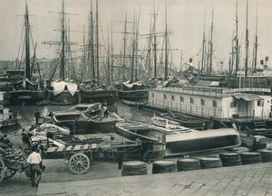 Napolin satama, Italia, 1927 tekijältä Eugen Poppel