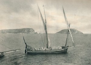 Purjevene Napolin satamassa, Italiassa, 1927 tekijältä Eugen Poppel
