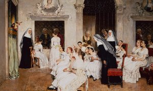 Venetsian luostarikohtaus (öljy kankaalle) tekijältä Eugen von Blaas