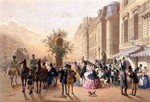 Boulevard des Italians (Tortonin edessä) - Guérardin litografia
