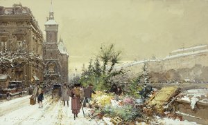 Kukkamarkkinat; Kukkatori tekijältä Eugene Galien Laloue