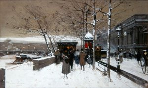 Quai de Seine tekijältä Eugene Galien Laloue