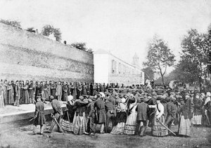 62 panttivangin verilöyly Rue Haxolla, Belleville, Pariisi, 1871