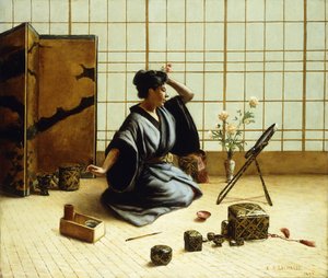 Geisha-tyttö, 1890 tekijältä Eugene Armand Lachaise