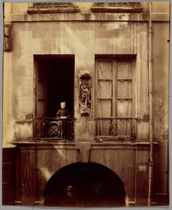 Entinen Collège de Chanac, Rue de Bièvre 12 tekijältä Eugène Atget