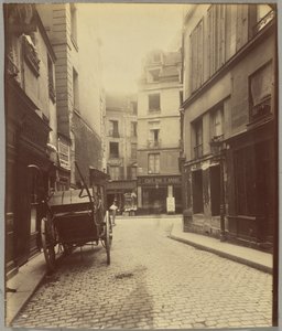 Rue Mazet ja Rue Saint-André des Arts tekijältä Eugène Atget