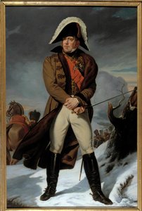 Muotokuva Michel Neyn (1769-1815), Elchingenin herttua, Moskovan prinssi (Moskova), Marechal Ranskan Eugene Battaille (1817-1875) maalaus. 1800-luvulla. Himmeä. 2,15 x 1,4 m. - Täyspitkä muotokuva Michel Neystä (1769-1815), Elchingenin herttua, P tekijältä Eugene Battaille