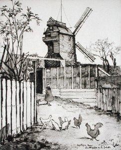 Moulin de la Galette, teoksesta "Du Ier au XXeme: Les Arondissements de Paris...", julkaistu 1903 (etsaus)