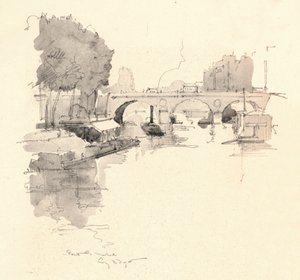 Pont St Michel, 1915 tekijältä Eugene Bejot