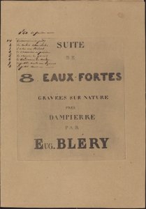 8 luontoon kaiverrettua etsausta tekijältä Eugene Bléry