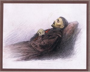 Pyhä Franciscus kuolinvuoteellaan, 1919