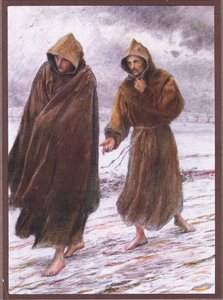 Pyhä Franciscus lähtee veljelle Leolle, jossa täydellinen ilo löytyy, 1919
