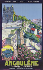 Angouleme-juliste (värinen lito) tekijältä Eugene Charles Paul Vavasseur