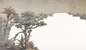 Suunnitelma lavastukselle Pariisin oopperassa, 1828-90. tekijältä Eugene Ciceri