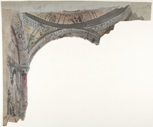 Suunnitelma lavastukselle Pariisin oopperassa, 1830-90. tekijältä Eugene Ciceri
