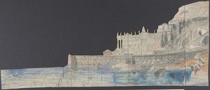Suunnittelu lavastoon Pariisin oopperassa, 1830-90. tekijältä Eugene Ciceri
