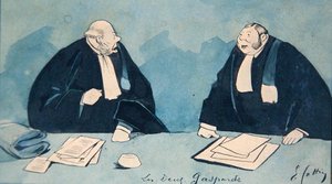 Two Lawyers, n. 1900 (väri litho) tekijältä Eugene Cottin