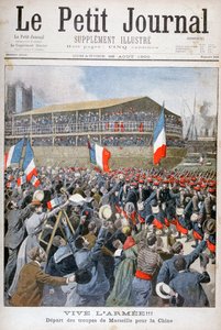Ranskan joukot lähdössä Kiinaan, 1900 tekijältä Eugene Damblans